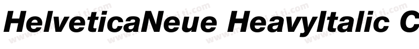HelveticaNeue HeavyItalic Condens字体转换